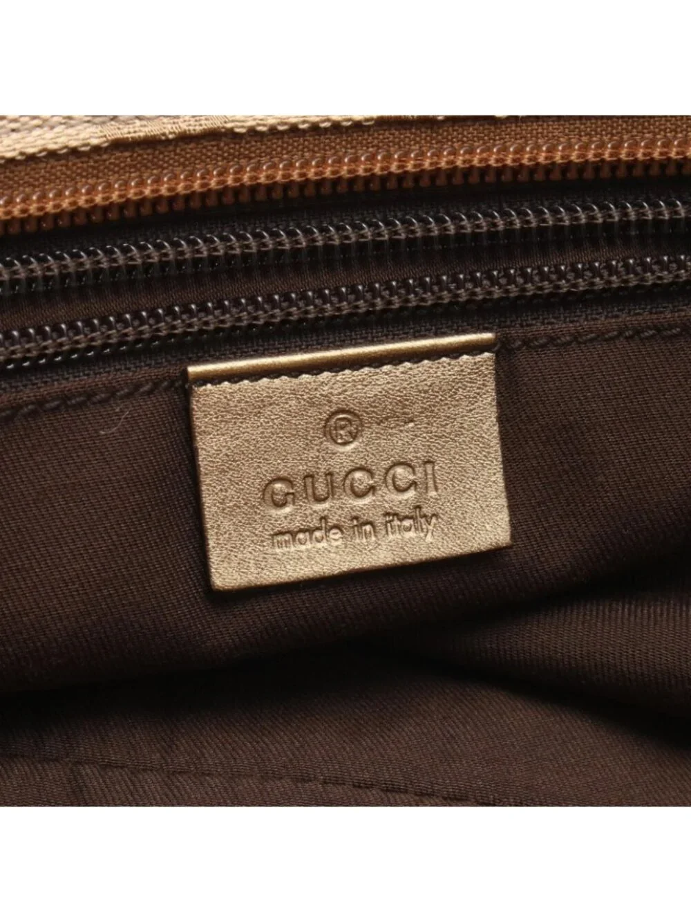 Gucci Tote Bag GG Canvas Sherry Line Gold Beige Pink